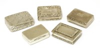 Lot 36 - Five early 19th century silver vinaigrettes