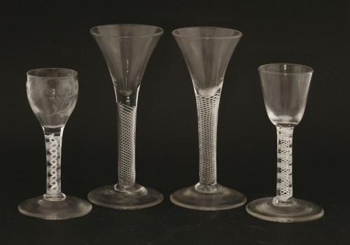 Lot 384 - Four George III wine glasses