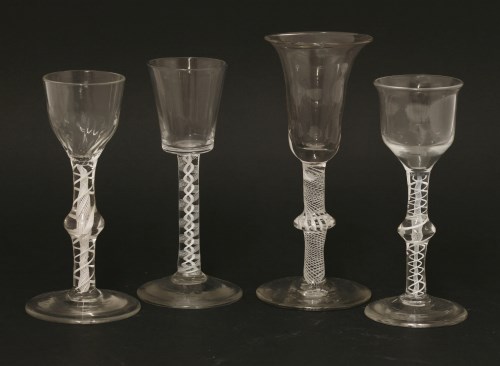 Lot 386 - Four George III wine glasses