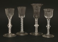 Lot 386 - Four George III wine glasses