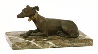 Lot 550 - A bronze greyhound