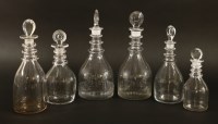 Lot 390 - A pair of George III decanters and stoppers