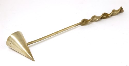 Lot 163 - A silver candle snuffer