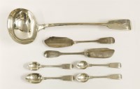 Lot 176 - A small collection of fiddle pattern flatware