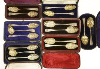 Lot 185 - A collection of silver 'berry' spoons