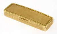 Lot 50 - A George III 18ct gold toothpick box
