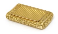 Lot 58 - An early 19th century French First Empire gold snuff box