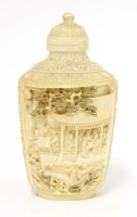 Lot 646 - A large Chinese ivory snuff bottle