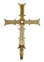 Lot 422 - A South Asian gilt brass processional cross