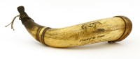 Lot 484 - A scrimshaw hunting horn