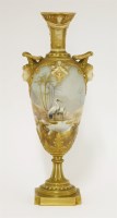 Lot 381 - A Royal Worcester porcelain vase of classical form