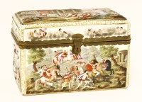 Lot 368 - A large Capodimonte porcelain table casket