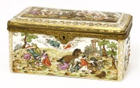 Lot 369 - A Capodimonte porcelain table casket