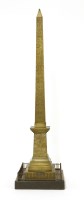 Lot 545 - A brass and engraved model of Cleopatra's Needle