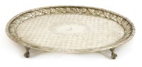 Lot 243 - An American silver tray of oval form