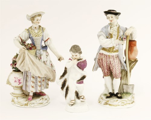 Lot 363 - A pair of Meissen figures