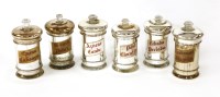 Lot 415 - Six Continental mercury silvered apothecary jars and covers