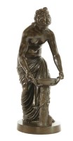 Lot 537 - A bronze of a lady holding an urn