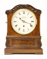 Lot 881 - A mahogany cased bracket clock