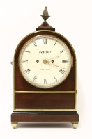 Lot 883 - A brass-bound mahogany bracket clock