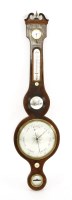 Lot 899 - A rare inlaid mahogany mercury dial barometer