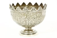 Lot 238 - An Indian silver pedestal bowl