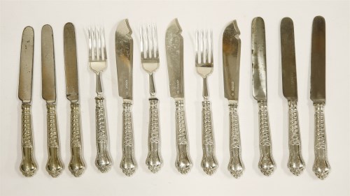 Lot 316 - A part set of Victorian silver cutlery