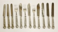 Lot 316 - A part set of Victorian silver cutlery