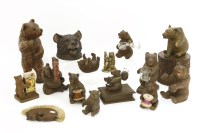 Lot 502 - A collection of Black Forest bear items