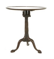 Lot 1174 - A mahogany tripod table