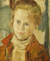 Lot 1080 - Ronald Ossory Dunlop RA (1894-1973)
PORTRAIT OF A YOUNG WOMAN
