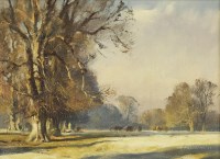 Lot 1065 - Trevor Chamberlain (b.1933)
'FROSTY PARKLAND (NEAR HERTFORD)'
Signed and dated '80 l.r.