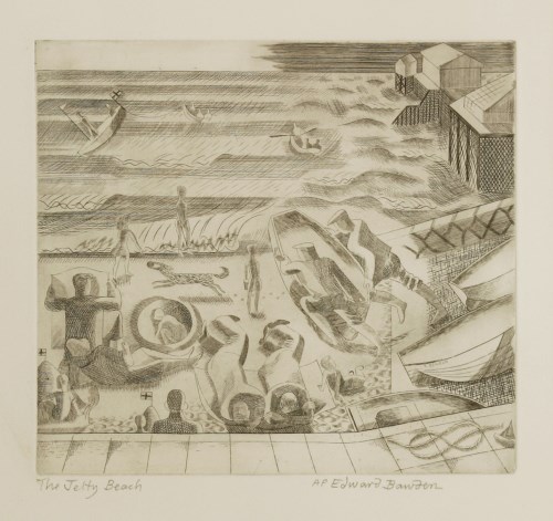 Lot 1035 - Edward Bawden RA (1903-1989)
'THE JETTY BEACH'
Etching