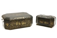 Lot 193 - Two Chinese lacquer and chinoiserie boxes