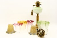 Lot 401 - An Edwardian oil lamp