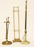 Lot 584A - A Victorian brass three division stick stand