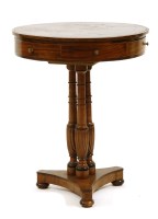 Lot 607A - A small reproduction mahogany drum table