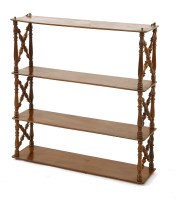 Lot 1183 - A set of French mahogany wall shelves