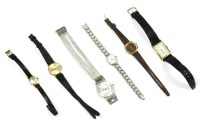 Lot 52 - Assorted watches to include a ladies 18ct gold Universe Seiko mechanical strap watch