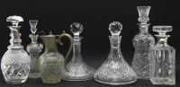 Lot 303 - Seven various cut glass decanters