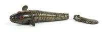 Lot 84 - A white metal reticulated fish