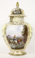 Lot 358 - A large yellow ground Helena Wolfsohn style porcelain jar and cover