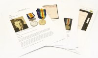 Lot 107A - WWl service medals - a pair to Capt W D Gibbs
