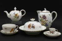 Lot 333 - Ceramics to include two similar Continental porcelain tea and dinner services