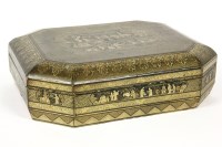 Lot 206 - A late 19th century Chinese lacquer games box