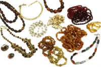 Lot 56 - A collection of bead necklaces