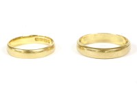 Lot 13 - Two 22ct gold wedding rings