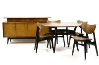 Lot 526 - A G-Plan part ebonised dining suite