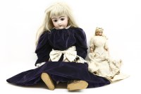 Lot 278 - A Victorian bisque head doll