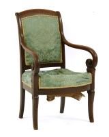 Lot 571 - A 19th century French mahogany armchair
